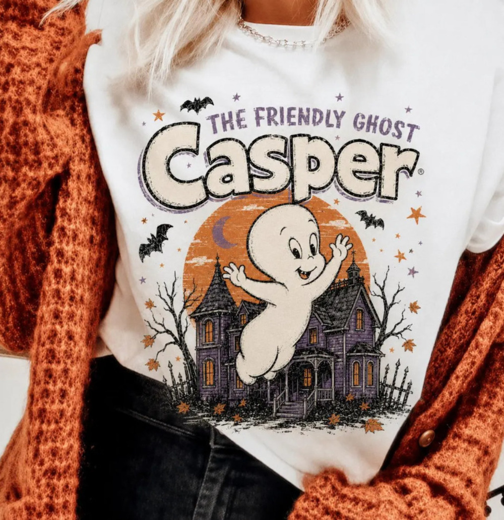 Casper Movie T-Shirt, Vintage Halloween Ghost Shirt, Retro Spooky Season T-Shirt